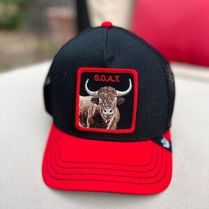 Black and Red G.O.A.T. Goorin Bros hat